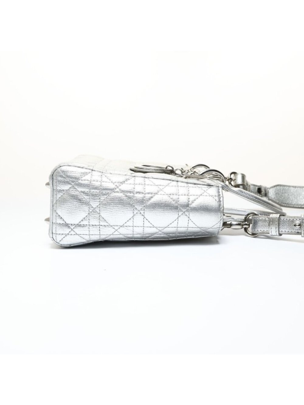 Dior Handbag Lady Dior Cannage Metallic - Picture 4 of 10